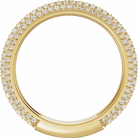 14K Yellow Gold 9/10 CTW Lab-Grown Diamond Anniversary Band