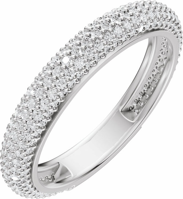 Platinum 9/10 CTW Lab-Grown Diamond Anniversary Band