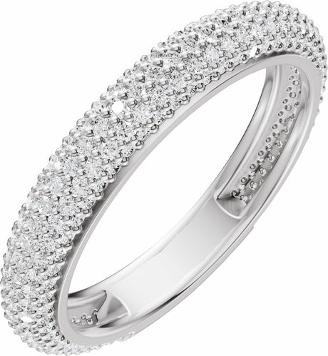 14K White Gold 9/10 CTW Lab-Grown Diamond Anniversary Band