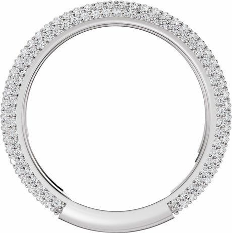 Platinum 9/10 CTW Lab-Grown Diamond Anniversary Band