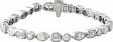 14K White Gold 7 1/8 CTW Lab-Grown Diamond Line 7" Bracelet