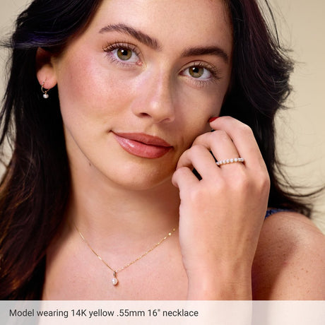 14K Rose .55 mm Box 18" Chain