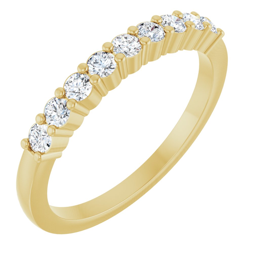 14K Yellow Gold 1/3 CTW Lab-Grown Diamond Anniversary Band