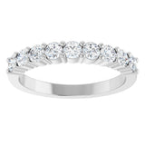 14K White Gold 5/8 CTW Natural Diamond Anniversary Band