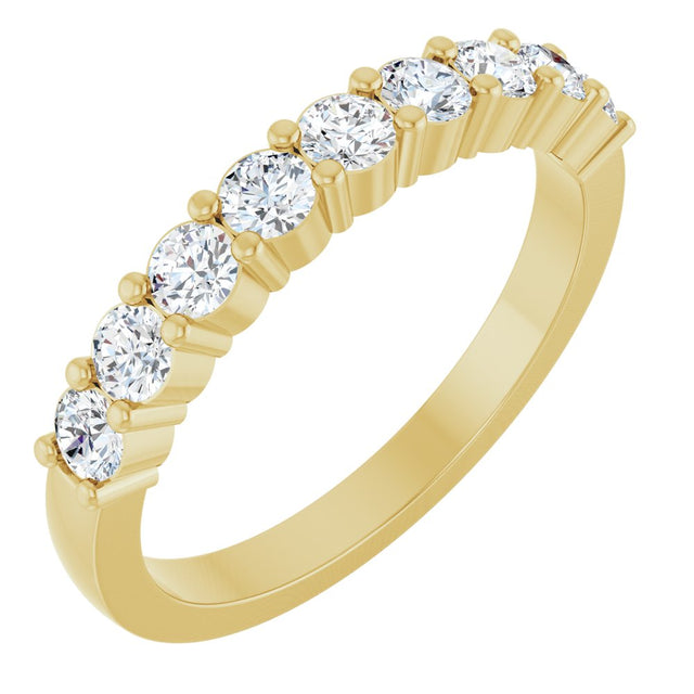 14K Yellow 5/8 CTW Natural Diamond Anniversary Band