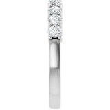 14K White Gold 5/8 CTW Natural Diamond Anniversary Band