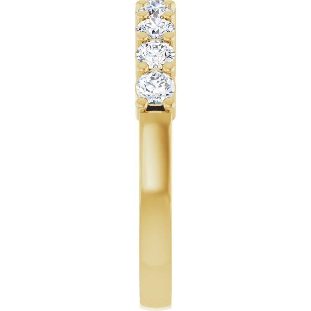 14K Yellow 5/8 CTW Natural Diamond Anniversary Band