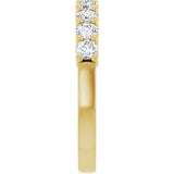 14K Yellow 5/8 CTW Natural Diamond Anniversary Band