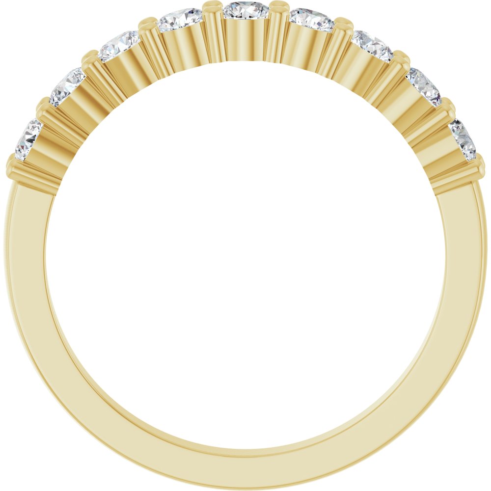 14K Yellow 5/8 CTW Natural Diamond Anniversary Band