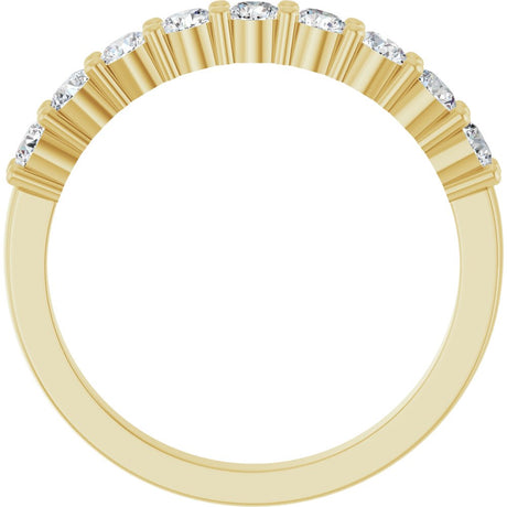 14K Yellow 5/8 CTW Natural Diamond Anniversary Band