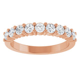 14K Rose Gold 3/4 CTW Lab-Grown Diamond Anniversary Band
