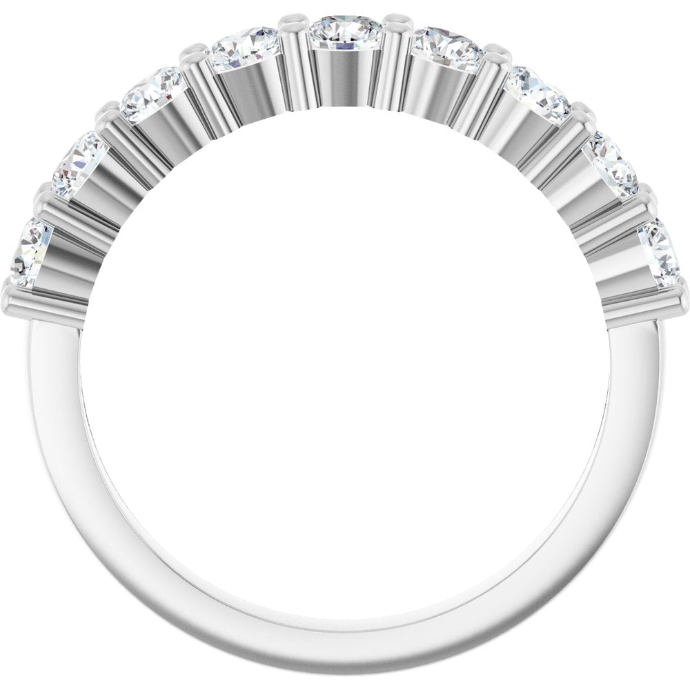 14K White Gold 1 CTW Lab-Grown Diamond Anniversary Band