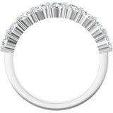 14K White Gold 1 CTW Lab-Grown Diamond Anniversary Band