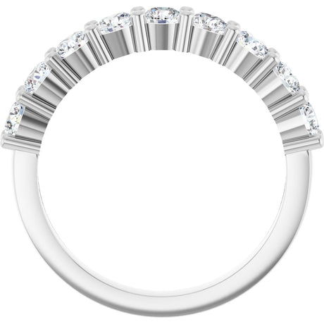14K White Gold 1 CTW Lab-Grown Diamond Anniversary Band