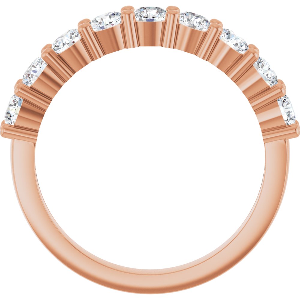 14K Rose Gold 1 CTW Lab-Grown Diamond Anniversary Band