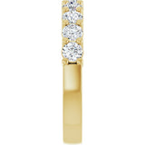 14K Yellow Gold 1 CTW Lab-Grown Diamond Anniversary Band