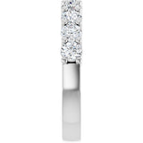 14K White Gold 1 CTW Lab-Grown Diamond Anniversary Band