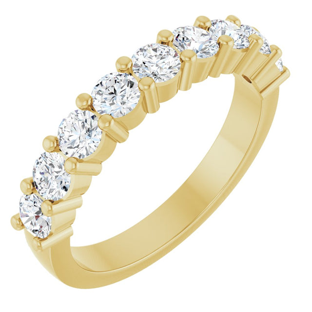 14K Yellow Gold 1 CTW Lab-Grown Diamond Anniversary Band