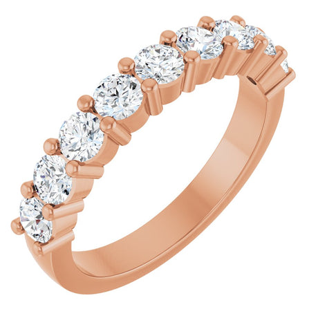 14K Rose Gold 1 CTW Lab-Grown Diamond Anniversary Band