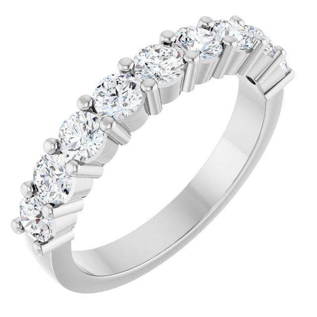 14K White Gold 1 CTW Lab-Grown Diamond Anniversary Band