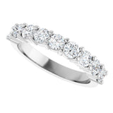 14K White Gold 1 CTW Lab-Grown Diamond Anniversary Band