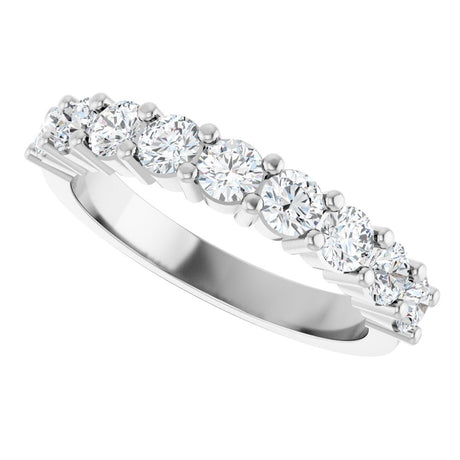 14K White Gold 1 CTW Lab-Grown Diamond Anniversary Band