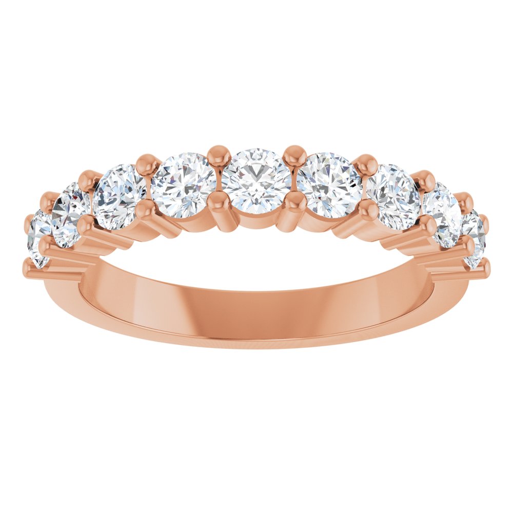 14K Rose Gold 1 CTW Lab-Grown Diamond Anniversary Band