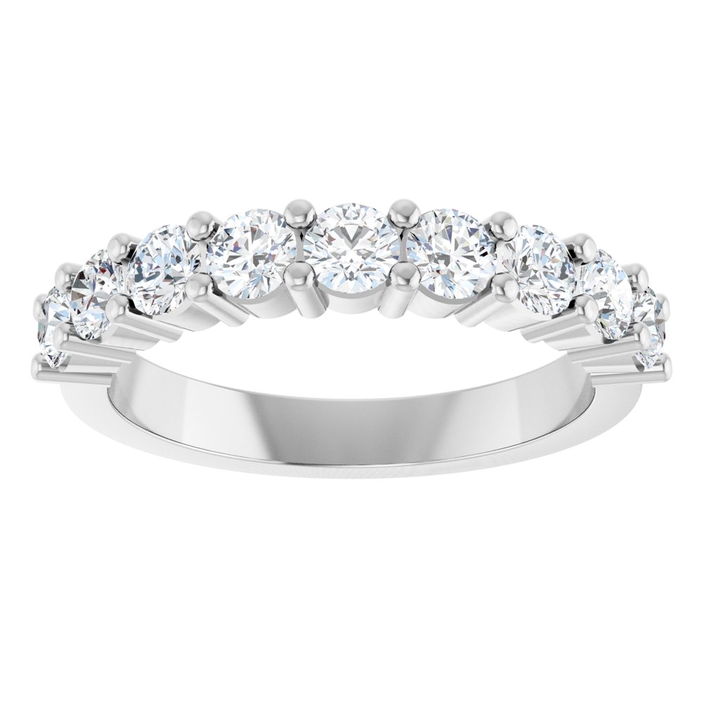 14K White Gold 1 CTW Lab-Grown Diamond Anniversary Band