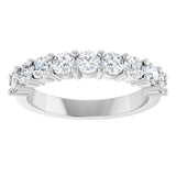 14K White Gold 1 CTW Lab-Grown Diamond Anniversary Band