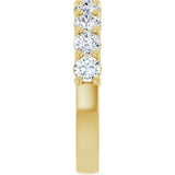 14K Yellow Gold 1 1/3 CTW Natural Diamond Anniversary Band