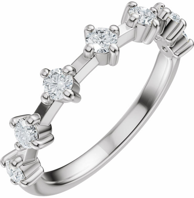 14K White Gold 1/2 CTW Lab-Grown Diamond Anniversary Band
