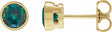 14K Yellow Gold 5 mm Lab-Grown Alexandrite Lightweight Stud Earrings