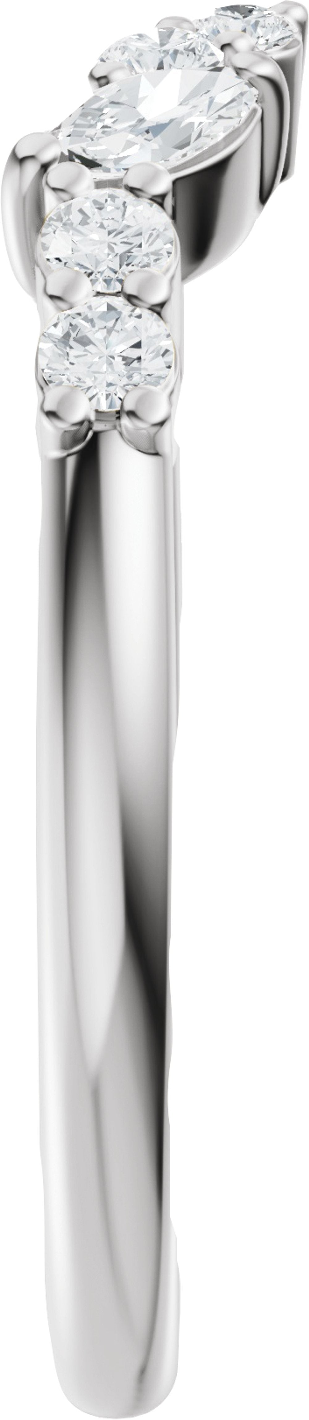 14K White Gold 1/4 CTW Lab-Grown Diamond Open Band Size 7