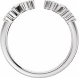 14K White Gold 1/4 CTW Lab-Grown Diamond Open Band Size 7