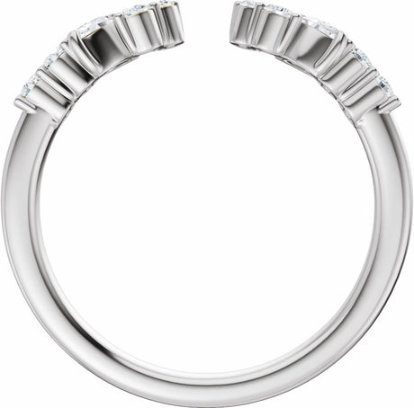 14K White Gold 1/4 CTW Lab-Grown Diamond Open Band Size 7