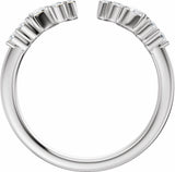 14K White Gold 1/4 CTW Natural Diamond Open Band Size 7