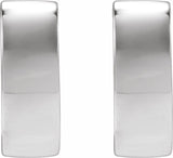 Sterling Silver Hinged 12 mm Hoop Earrings