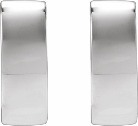 Sterling Silver Hinged 12 mm Hoop Earrings