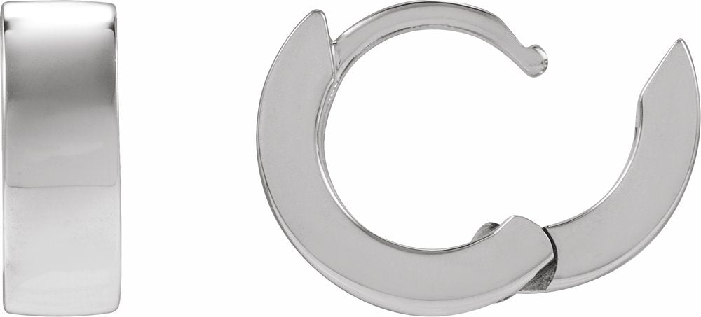Sterling Silver Hinged 12 mm Hoop Earrings