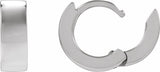Sterling Silver Hinged 12 mm Hoop Earrings