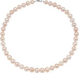 Sterling Silver Cultured Pink Freshwater Pearl 18" Necklace