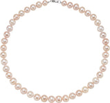 Sterling Silver Cultured Pink Freshwater Pearl 18" Necklace