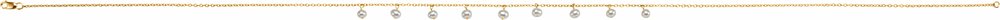 14K Yellow Gold Cultured White Freshwater Pearl 18" Necklace