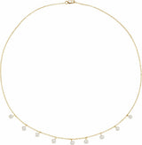 14K Yellow Gold Cultured White Freshwater Pearl 18" Necklace
