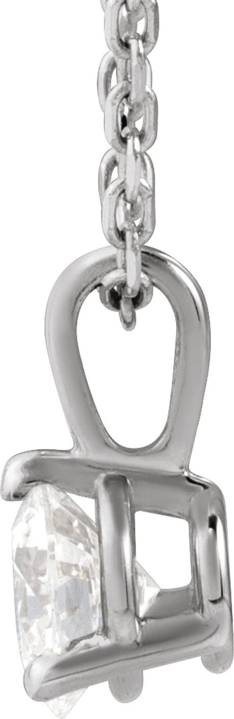 14K White Gold 1/3 CTW Lab-Grown Diamond 18" Necklace