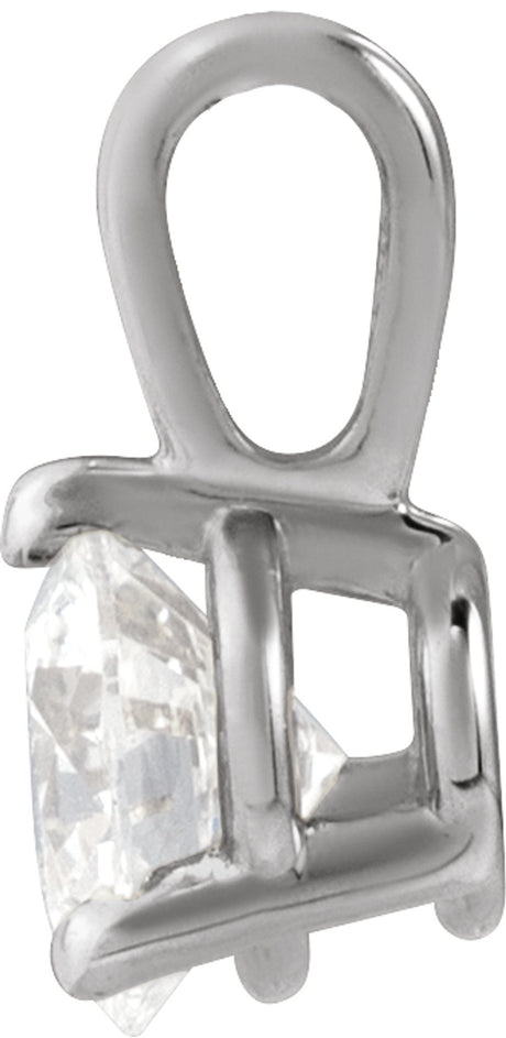 Sterling Silver 1/3 CT Lab-Grown Diamond Pendant 