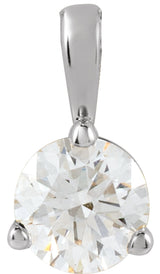 Sterling Silver 1/3 CT Lab-Grown Diamond Pendant 
