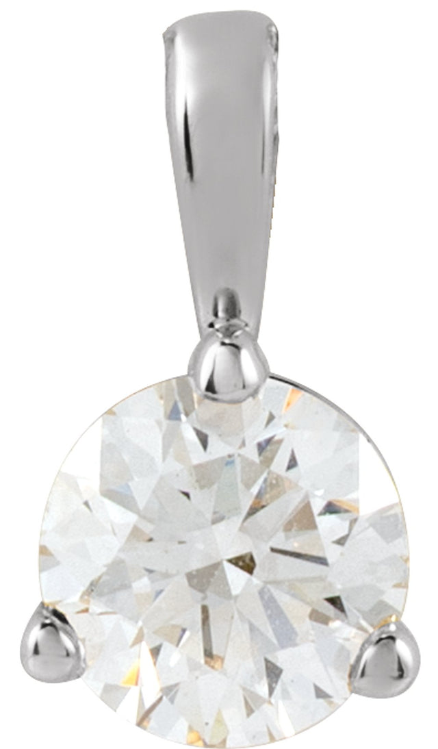 Sterling Silver 1/3 CT Lab-Grown Diamond Pendant 