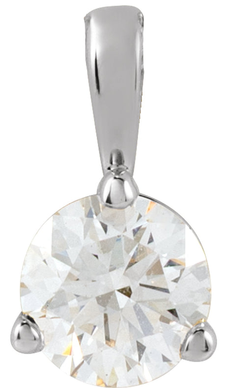Sterling Silver 1/3 CT Lab-Grown Diamond Pendant 