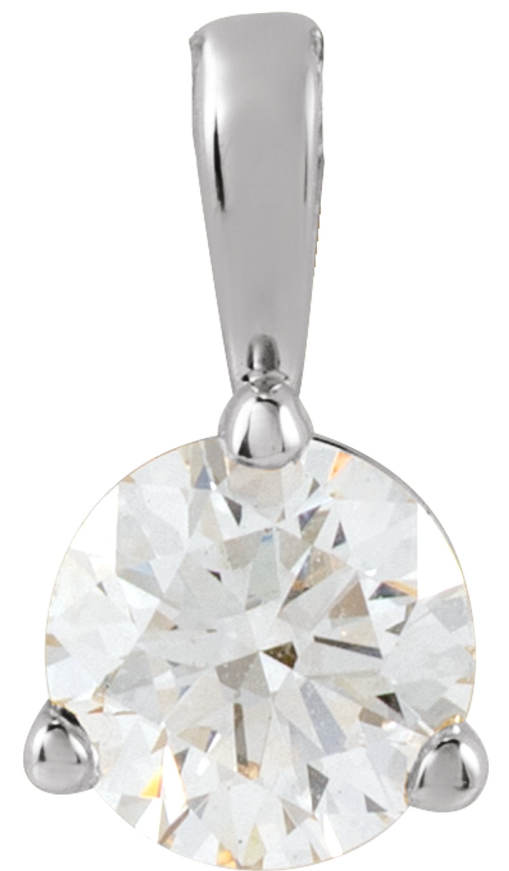14K White Gold 1/3 CTW Natural Diamond Pendant